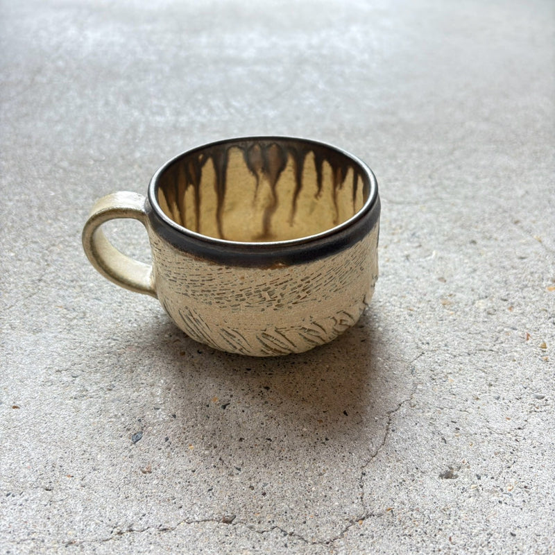 White mug from Kasama, handmade in Japan
