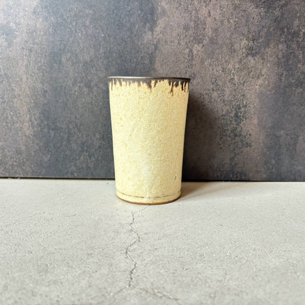 Woodgrain White Free Cup No.17 — Kasama. Handmade Kasama ware from Japan.