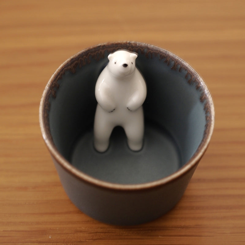 Polar Bear Sake Cup - No. 2 (Grey)