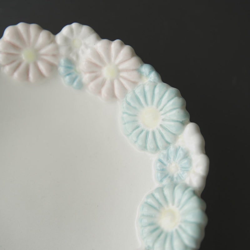 Blue mix tiny plate from Chiba, handmade in Japan