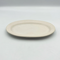 Oval Plate M, White No.1 — Okinawa. Handmade Okinawa ware from Japan.