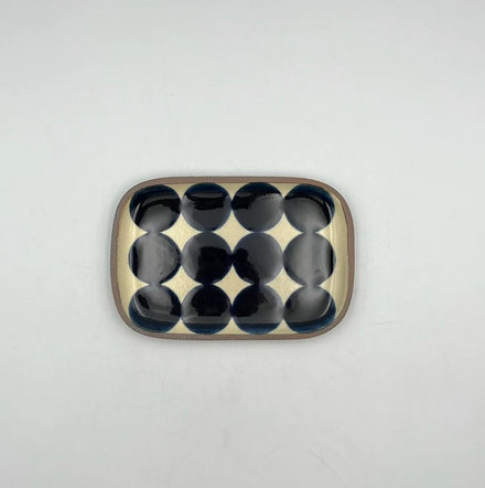 Small Rectangular Plate No.1 — Okinawa. Handmade Okinawa ware from Japan.