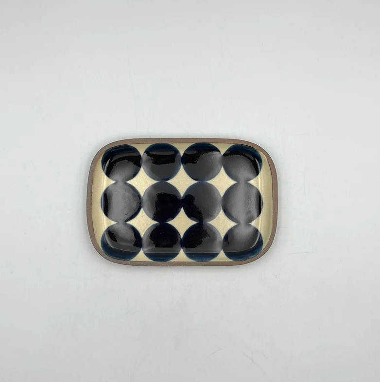 Small Rectangular Plate No.1 — Okinawa. Handmade Okinawa ware from Japan.