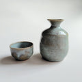 Sake bottle with pine ash glaze