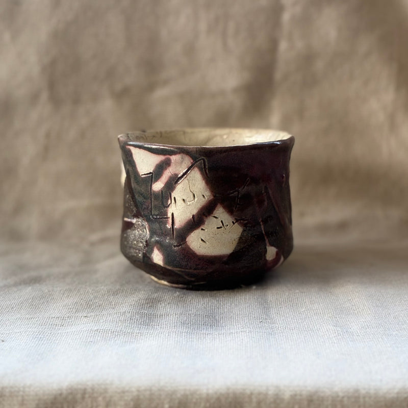 Line Landscape Tumbler. Handmade Miyazaki ware from Japan.