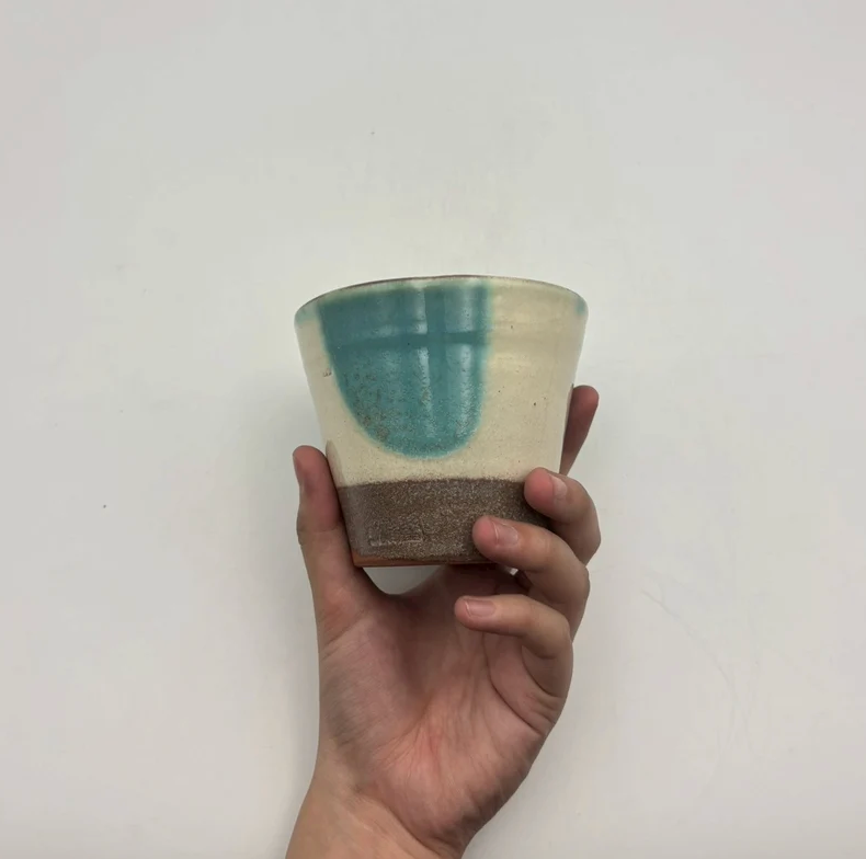Okinawa ware sake cup made by hand in Okinawa, Japan