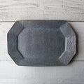 Gray Glaze Octagonal Plate - Large