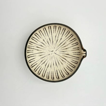 Hana Shinogi Katakuchi Bowl - White