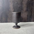 Straight Goblet, Manganese No.1 — Okinawa. Handmade Okinawa ware from Japan.
