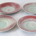 Red Enamel Rim Plate, Medium