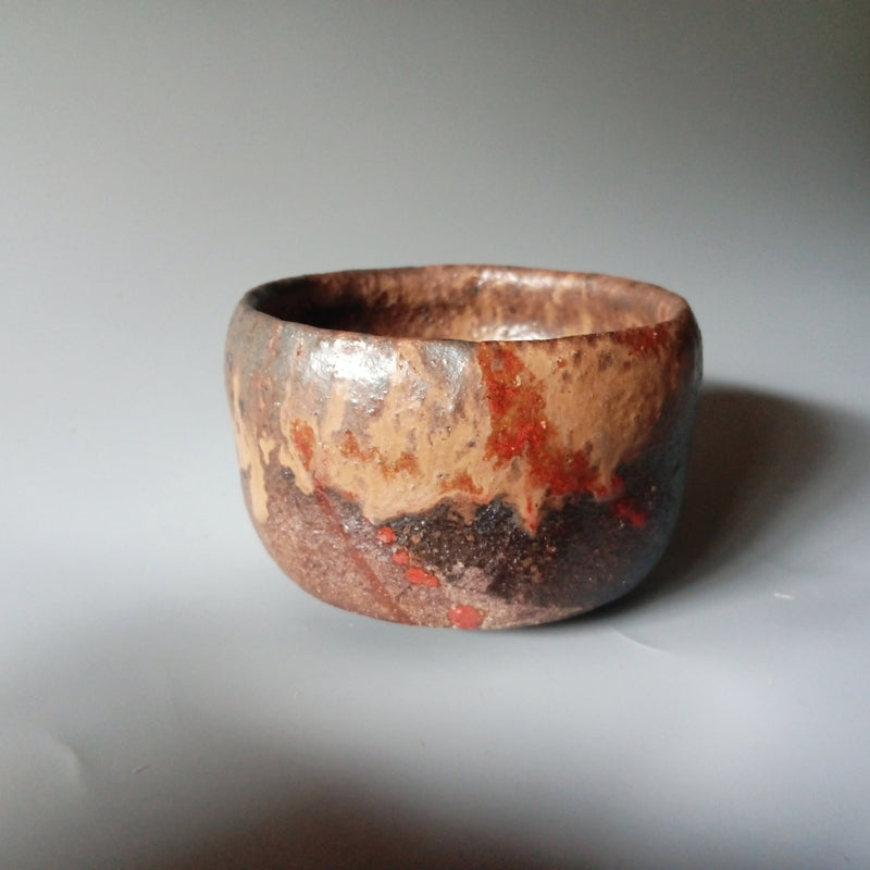 Inbe-de Black Matcha Chawan No.1 — Bizen. Handmade Bizen ware from Japan.