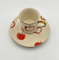 Red mug from Okinawa, handmade in Japan