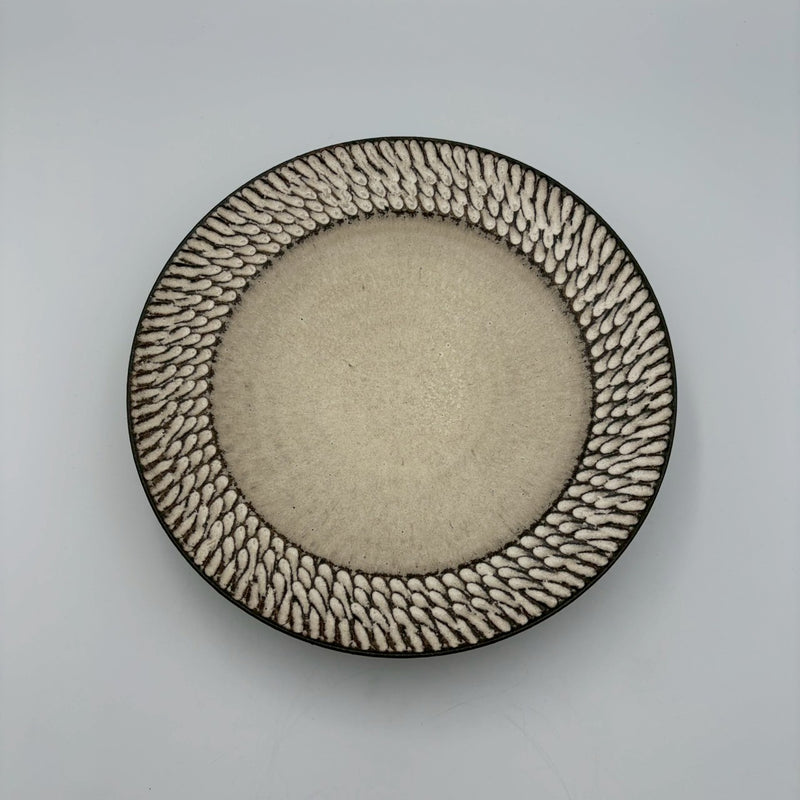 Shinogi Rim Plate, Large, White
