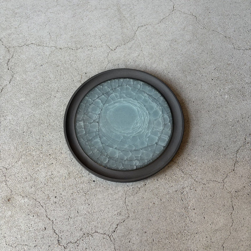 Celadon Plate No.12. Handmade Odawara ware from Japan.