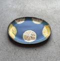 Blue plate from Okinawa, handmade in Japan