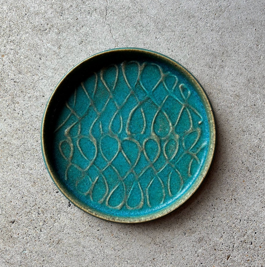 Shallow Bowl, Straight Sides, 6-inch, Blue