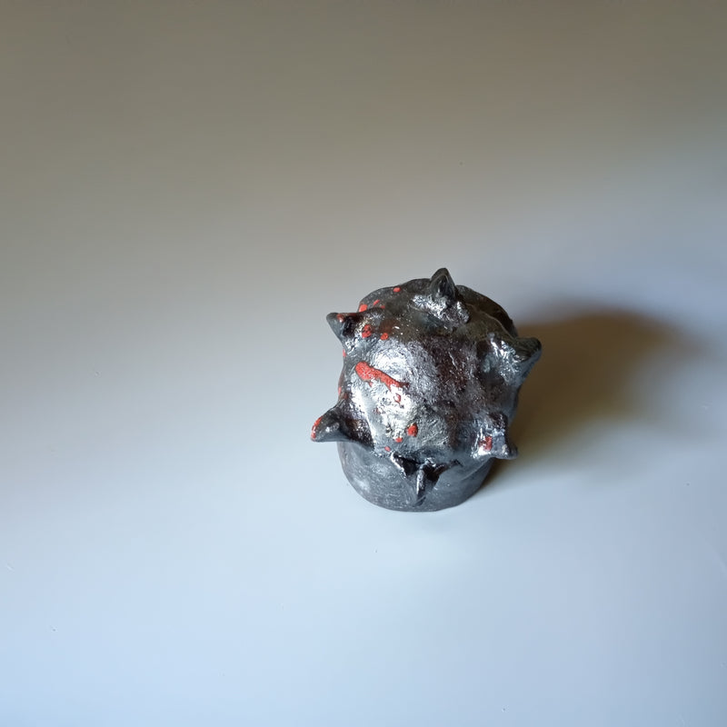 Handmade Bizen ware sake cup, one of a kind