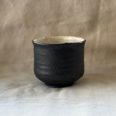 Black & White Tumbler No.1. Handmade Miyazaki ware from Japan.