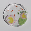 蓮金魚硝子丸皿 Lotus and Goldfish in Still Water