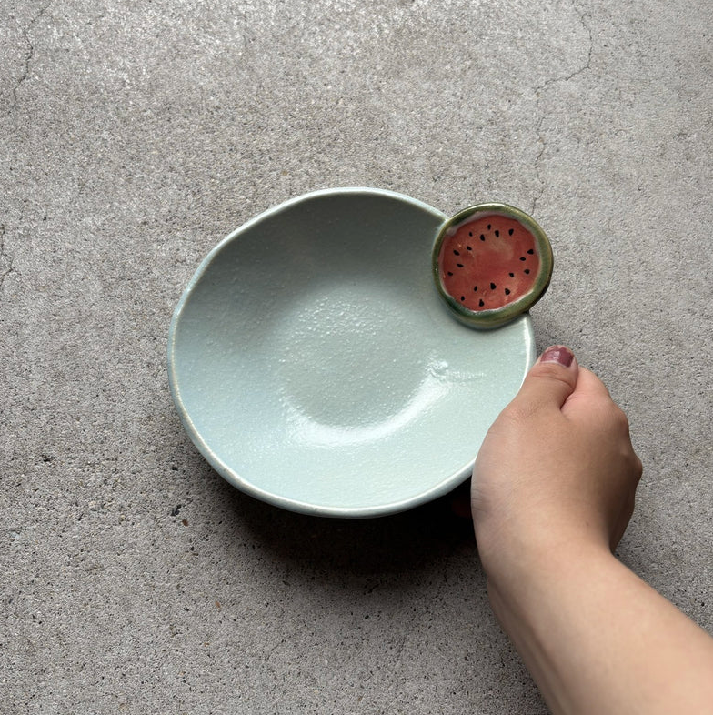 Okinawa ware bowl made by hand in Okinawa, Japan