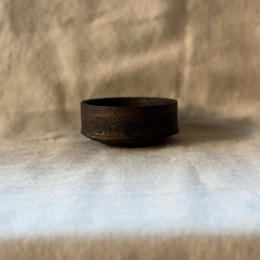 Night Afterglow Guinomi Sake Cup. Handmade Miyazaki ware from Japan.