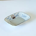 Peach Hexagonal Plate. Handmade Tokyo ware from Japan.