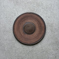 Woodgrain Flat Plate, 24cm No.1 — Kasama. Handmade Kasama ware from Japan.