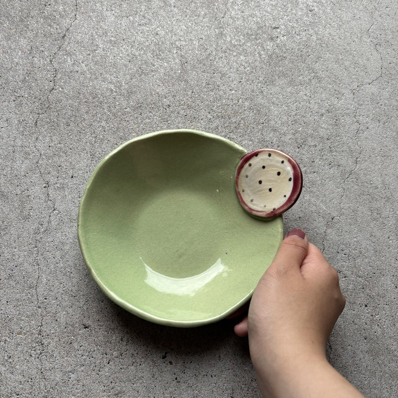 Okinawa ware bowl made by hand in Okinawa, Japan