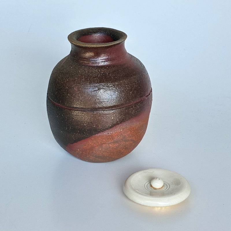 藤原雄　作　備前茶入