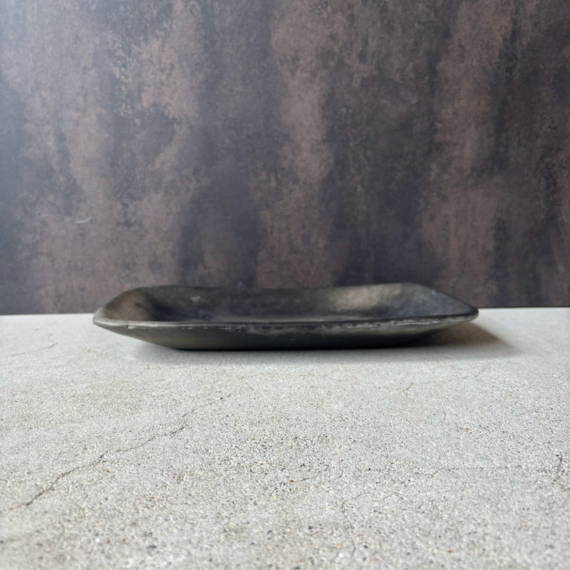 Carbonized Yakishime Square Bowl