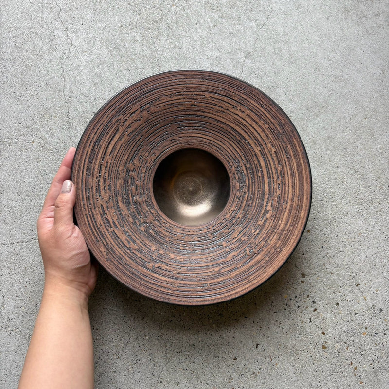 Kasama ware plate made by hand in Kasama, Japan