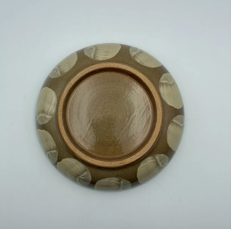 Okinawa ware bowl made by hand in Okinawa, Japan