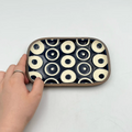 Handmade Okinawa ware plate, one of a kind