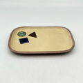 Brown plate from Okinawa, handmade in Japan