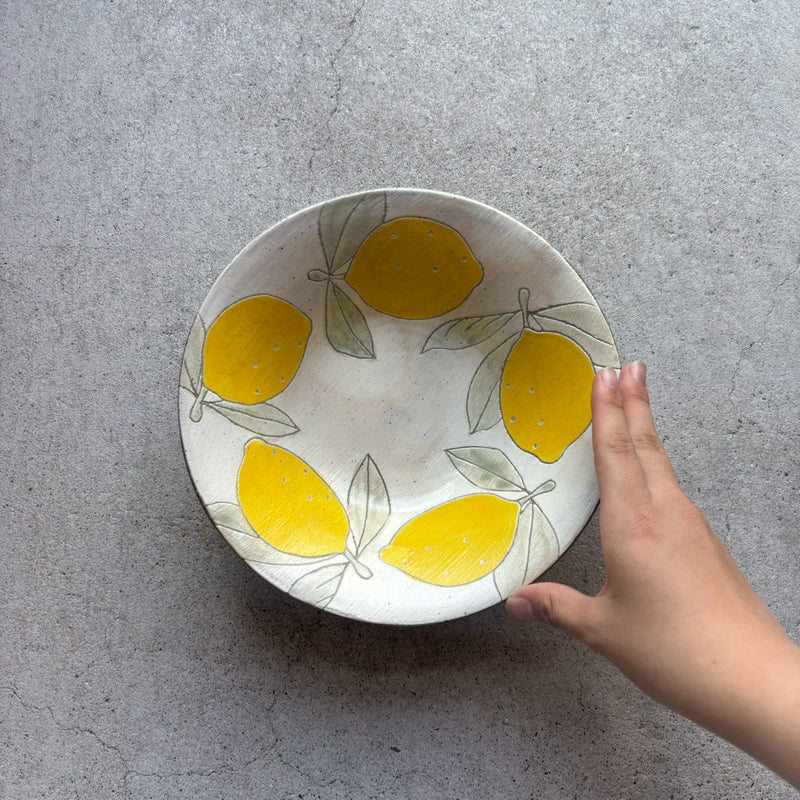 Glazed 7-Sun Flat Bowl