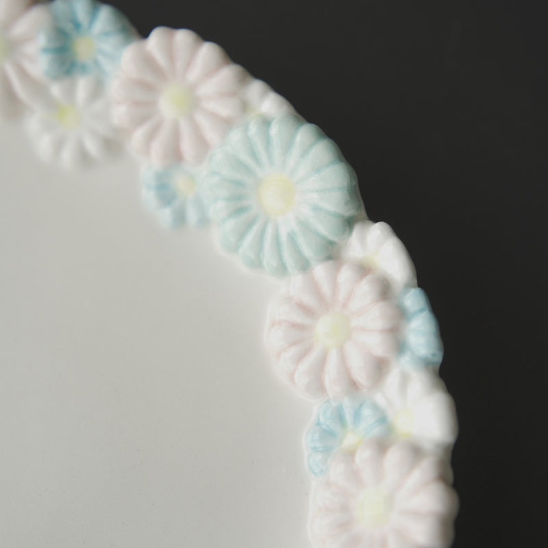 Japanese blue mix small plate from Chiba — handmade pottery