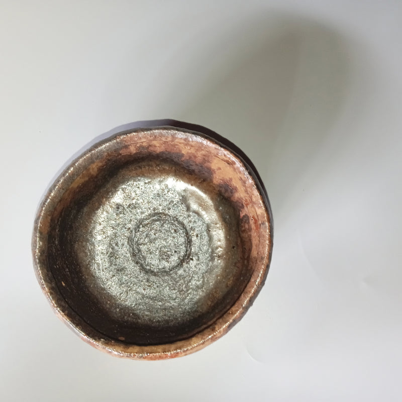 Handmade Bizen ware teacup, one of a kind