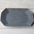 Gray glaze octagonal plate, small