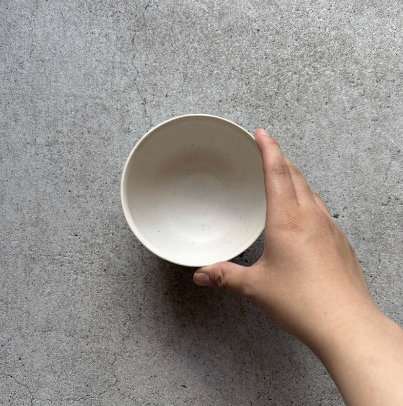 Okinawa ware bowl made by hand in Okinawa, Japan