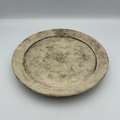 White plate from Okinawa, handmade in Japan