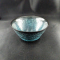 Ice-Crackle Rice Bowl, Medium — Bubble Blue. Handmade Kyoto ware from Japan.