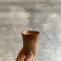 Seagrass-patterned Yunomi Teacup, Vermilion