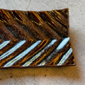 Ripple Confectionery Plate - Amber Glaze