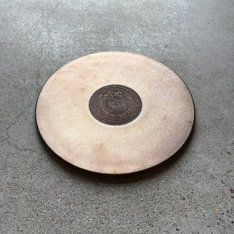 Brown plate from Kasama, handmade in Japan