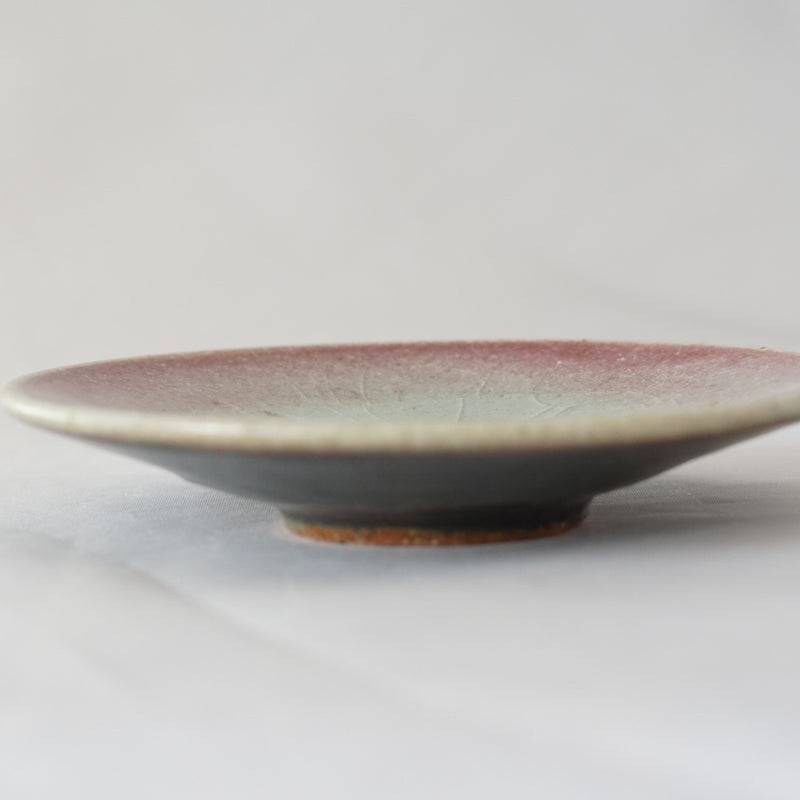 Red Enamel Rim Plate, Small