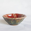 Crimson Glaze Flower Bean Bowl