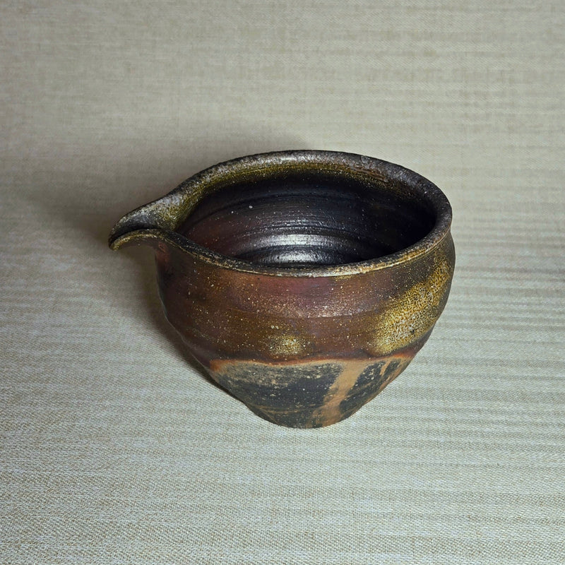備前窯変片口酒器