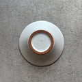 White matte shinogi 7-sun flat bowl