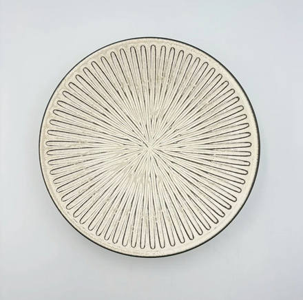 Hana Shinogi Large Plate, White