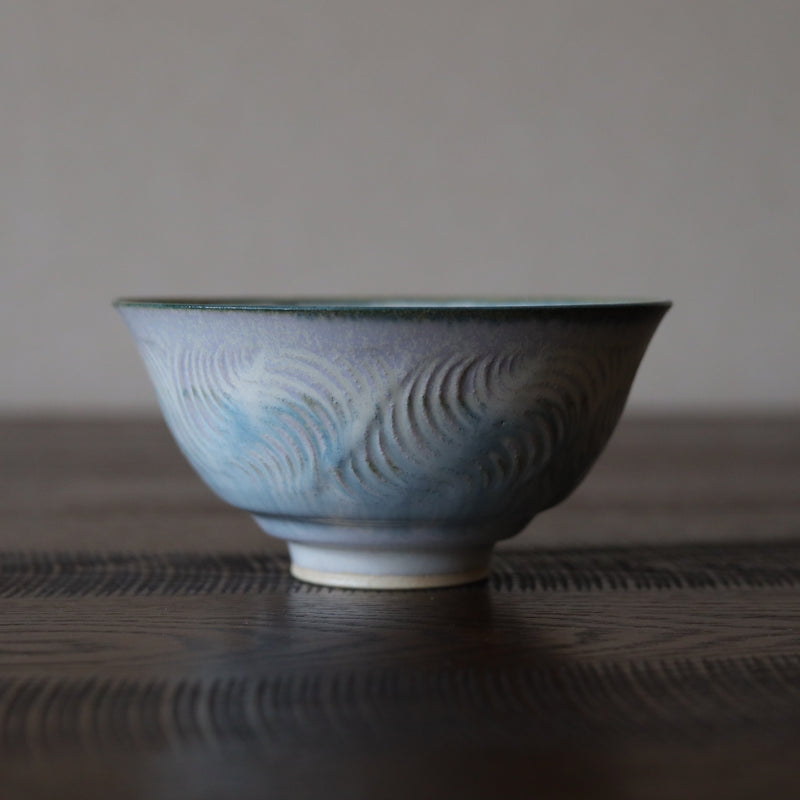 White bowl from Kyoto, handmade in Japan